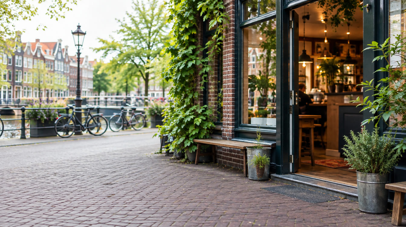 Straatbeeld: fysieke coffeeshop in de buurt zoeken
